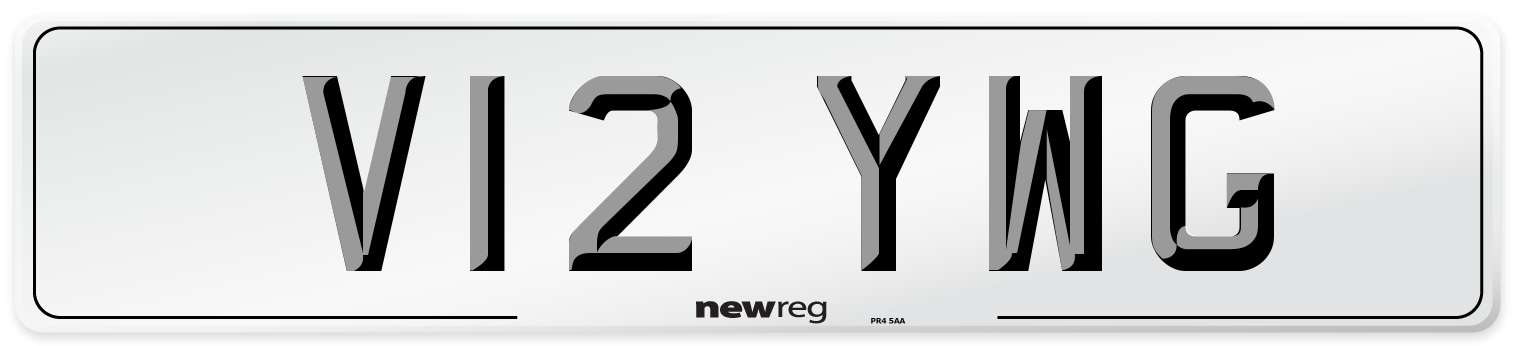 V12 YWG Number Plate from New Reg